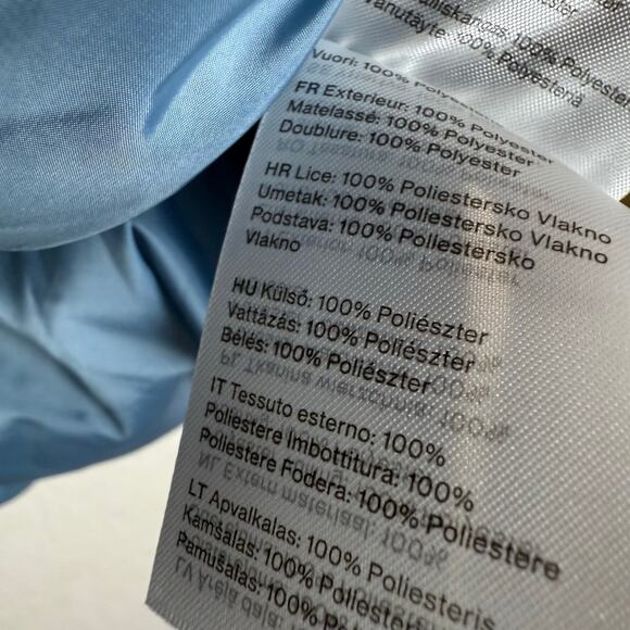 Weekday Dusty Blue Sleeveless Zip Up Layer Puffer Vest Women’s Size XS - Picture 13 of 13